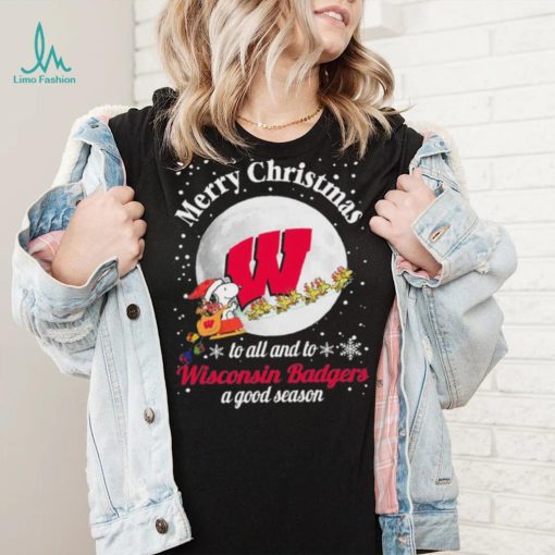 Snoopy Merry Christmas To All And To All A Wisconsin Badgers A Good Season Shirt