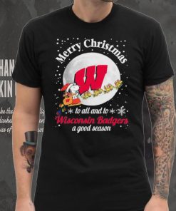 Snoopy Merry Christmas To All And To All A Wisconsin Badgers A Good Season Shirt