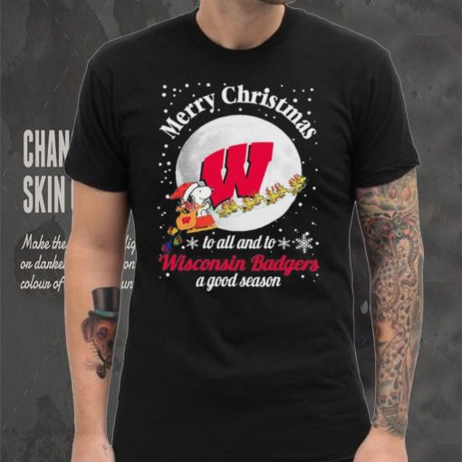 Snoopy Merry Christmas To All And To All A Wisconsin Badgers A Good Season Shirt