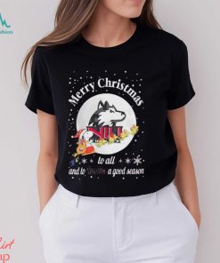 Snoopy Merry Christmas To All And To Illinois Huskies A Good Season Shirt