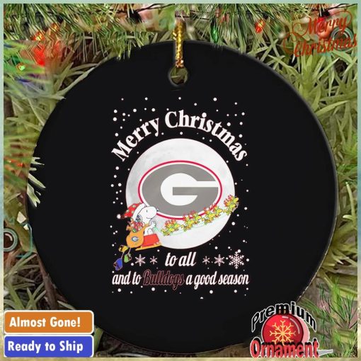 Snoopy Merry Christmas to all and to Georgia Bulldogs a good season ornament