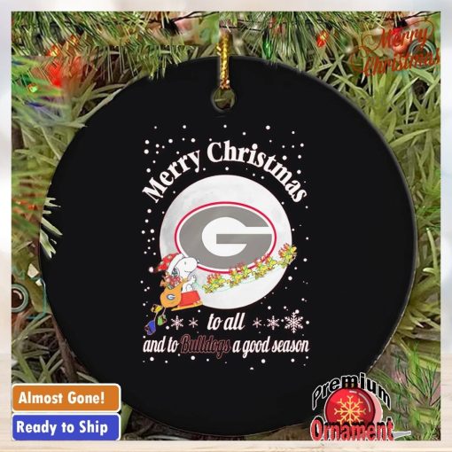 Snoopy Merry Christmas to all and to Georgia Bulldogs a good season ornament