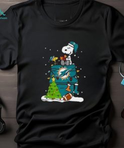 Snoopy Miami Dolphins NFL Football Sports Christmas T Shirt