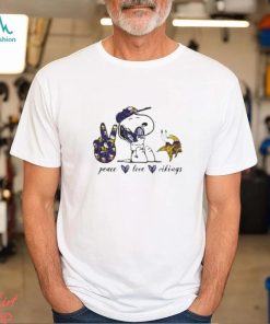 Snoopy Peace Love Minnesota Vikings Shirt