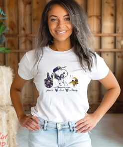 Snoopy Peace Love Minnesota Vikings Shirt