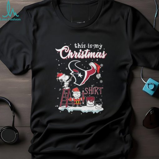 Snoopy This Is My Christmas  Houston Texans Light The Tree T Shirt