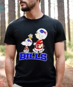 Snoopy and Charlie Brown Buffalo Bills football The Peanuts characters gift shirt