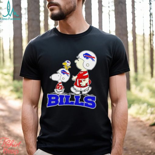 Snoopy and Charlie Brown Buffalo Bills football The Peanuts characters gift shirt