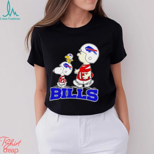 Snoopy and Charlie Brown Buffalo Bills football The Peanuts characters gift shirt