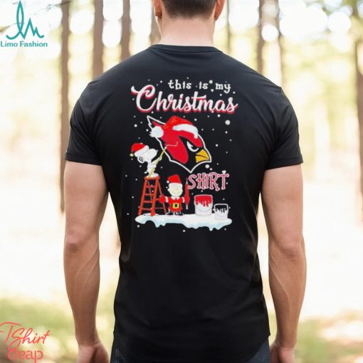 Snoopy and Charlie Brown NFL Arizona Cardinals This Is My Christmas T Shirt
