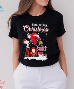 Snoopy and Charlie Brown NFL Arizona Cardinals This Is My Christmas T Shirt