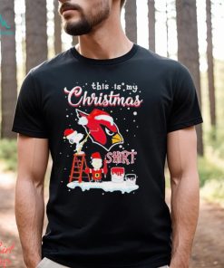 Snoopy and Charlie Brown NFL Arizona Cardinals This Is My Christmas T Shirt