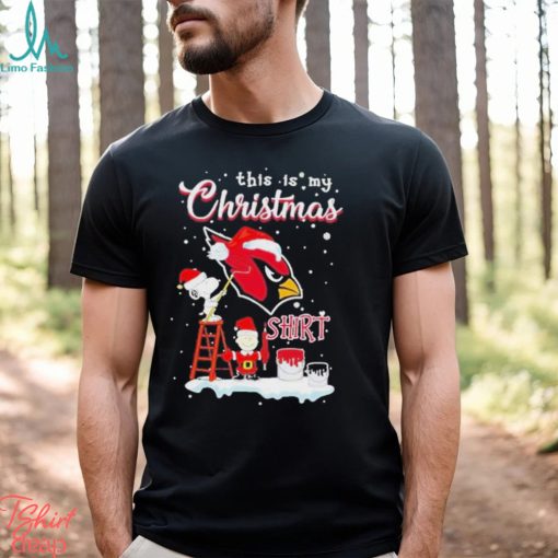 Snoopy and Charlie Brown NFL Arizona Cardinals This Is My Christmas T Shirt