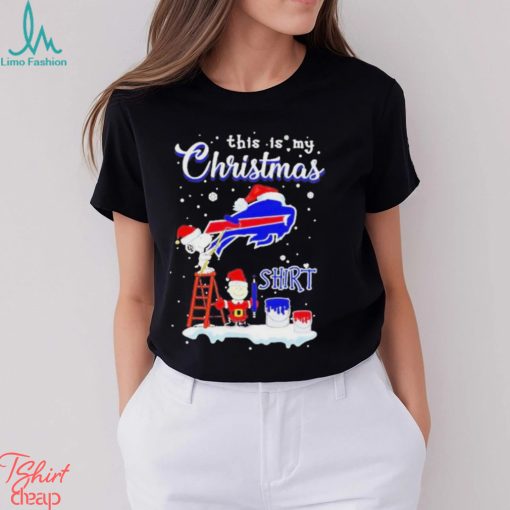 Snoopy and Charlie Brown NFL Buffalo Bills This Is My Christmas T Shirt