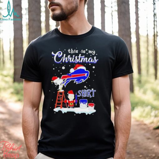 Snoopy and Charlie Brown NFL Buffalo Bills This Is My Christmas T Shirt
