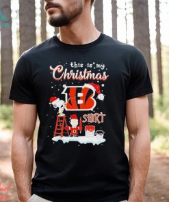 Snoopy and Charlie Brown NFL Cincinnati Bengals This Is My Christmas T Shirt