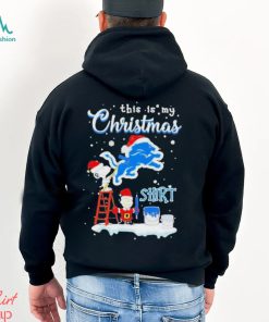 Snoopy and Charlie Brown NFL Detroit Lions This Is My Christmas T Shirt