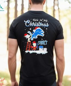 Snoopy and Charlie Brown NFL Detroit Lions This Is My Christmas T Shirt