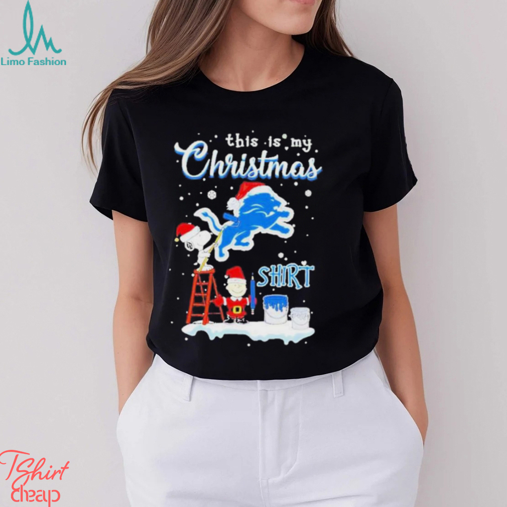 Snoopy and Charlie Brown NFL Detroit Lions This Is My Christmas T Shirt Snoopy and Charlie Brown NFL Detroit Lions This Is My Christmas T Shirt