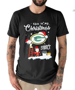 Snoopy and Charlie Brown NFL Green Bay Packers This Is My Christmas Shirt