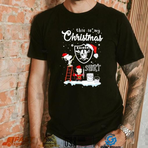 Snoopy and Charlie Brown NFL Las Vegas Raiders This Is My Christmas T Shirt