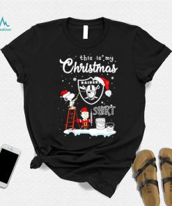 Snoopy and Charlie Brown NFL Las Vegas Raiders This Is My Christmas T Shirt