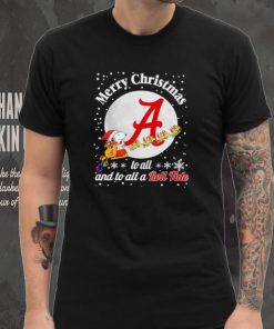 Snoopy and Woodstock Merry Christmas to all and to all a Roll Tide shirt