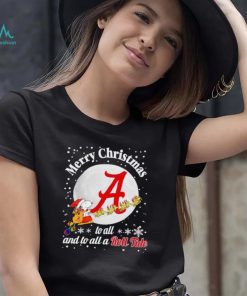 Snoopy and Woodstock Merry Christmas to all and to all a Roll Tide shirt