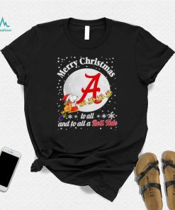 Snoopy and Woodstock Merry Christmas to all and to all a Roll Tide shirt