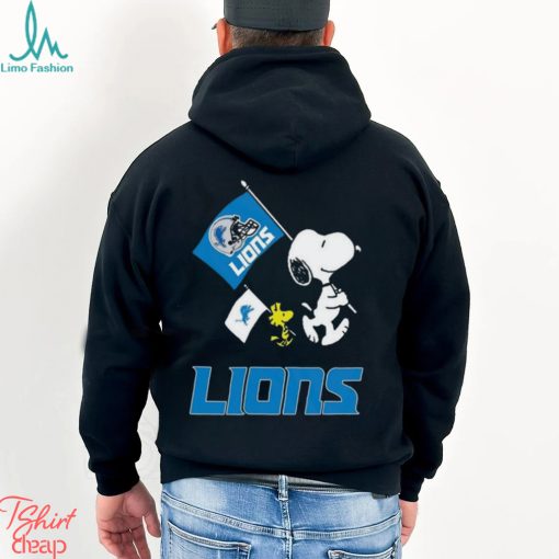 Snoopy and Woodstock detroit lions flag helmet Shirt