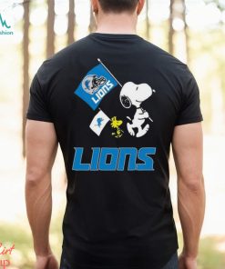 Snoopy and Woodstock detroit lions flag helmet Shirt