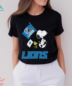 Snoopy and Woodstock detroit lions flag helmet Shirt