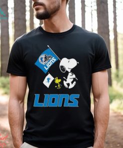 Snoopy and Woodstock detroit lions flag helmet Shirt