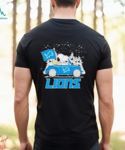 Snoopy and Woodstock dring car Detroit Lions Christmas shirt