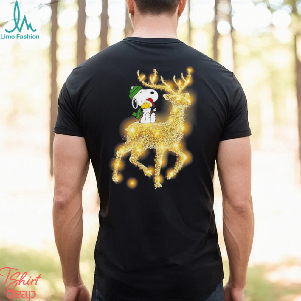 Snoopy and Woodstock santa reindeer riding merry christmas shirt Snoopy and Woodstock santa reindeer riding merry christmas shirt
