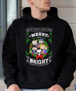 Snoopy and friends hat santa may your days be merry bright christmas shirt, hoodie, sweater, long sleeve and tank top Snoopy and friends hat santa may your days be merry bright christmas shirt