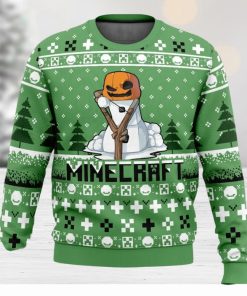 Snow Golem Minecraft Ugly Christmas Sweater 3D Printed Men And Women Christmas Hoiliday Gift