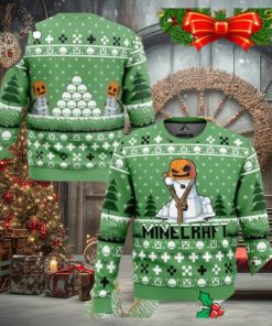 Snow Golem Minecraft Ugly Christmas Sweater