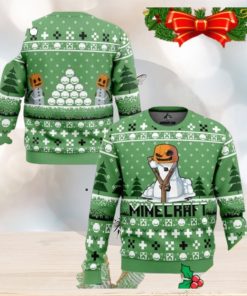 Snow Golem Minecraft Ugly Christmas Sweater