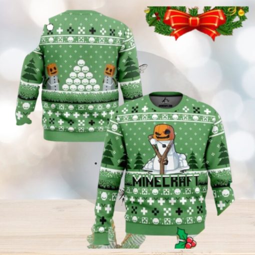 Snow Golem Minecraft Ugly Christmas Sweater