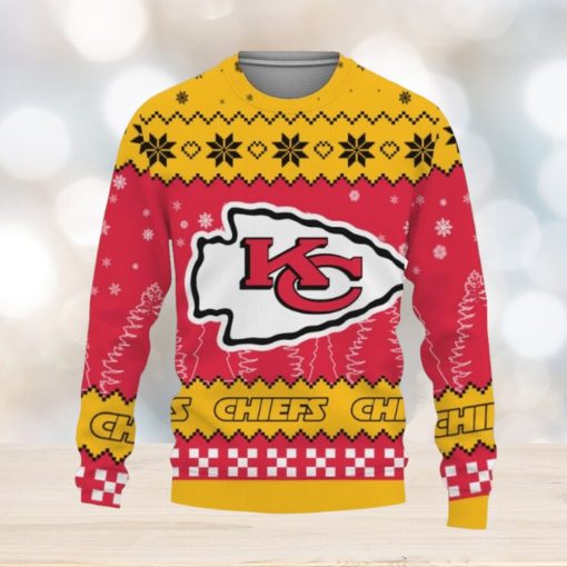 Snow Team Logo Kansas City Chiefs Gifts For Fan Christmas Tree Ugly Xmas Sweater Gift Holidays