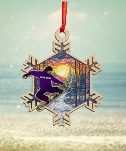 Snowboard Personalized Suncatcher Ornament