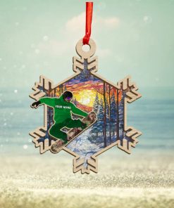 Snowboard Personalized Suncatcher Ornament