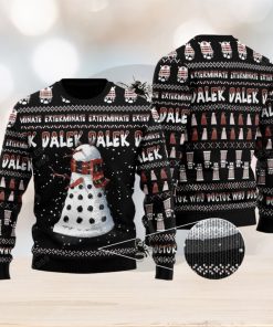 Snowy Dalek Doctor W.ho Knitted Christmas 3D Sweater Gift Holidays