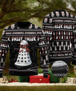 Snowy Dalek Doctor W.ho Knitted Christmas 3D Sweater Gift Holidays