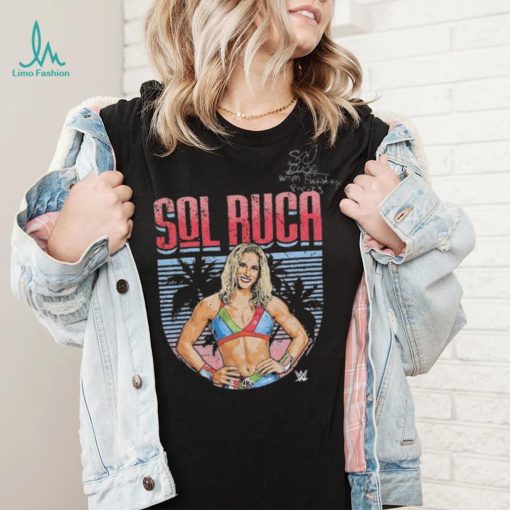 Sol Ruca Autographed & Inscribed Event Worn Superstar T Shirt