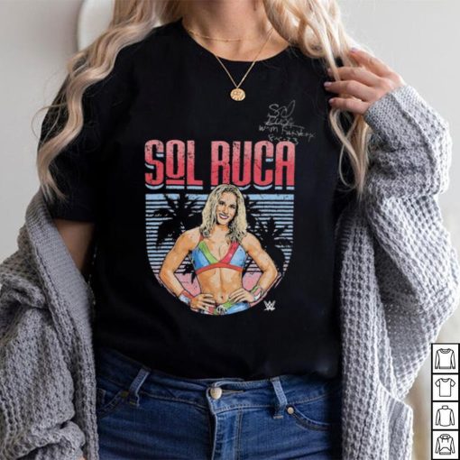 Sol Ruca Autographed & Inscribed Event Worn Superstar T Shirt