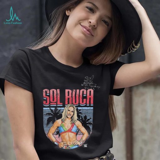 Sol Ruca Autographed & Inscribed Event Worn Superstar T Shirt