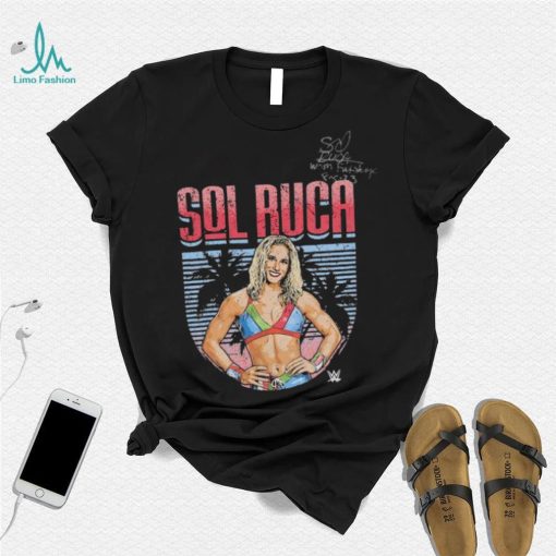 Sol Ruca Autographed & Inscribed Event Worn Superstar T Shirt