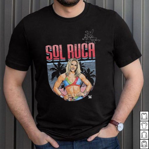 Sol Ruca Autographed & Inscribed Event Worn Superstar T Shirt